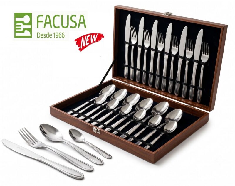 Set de cubiertos x 24 Facusa acero inox