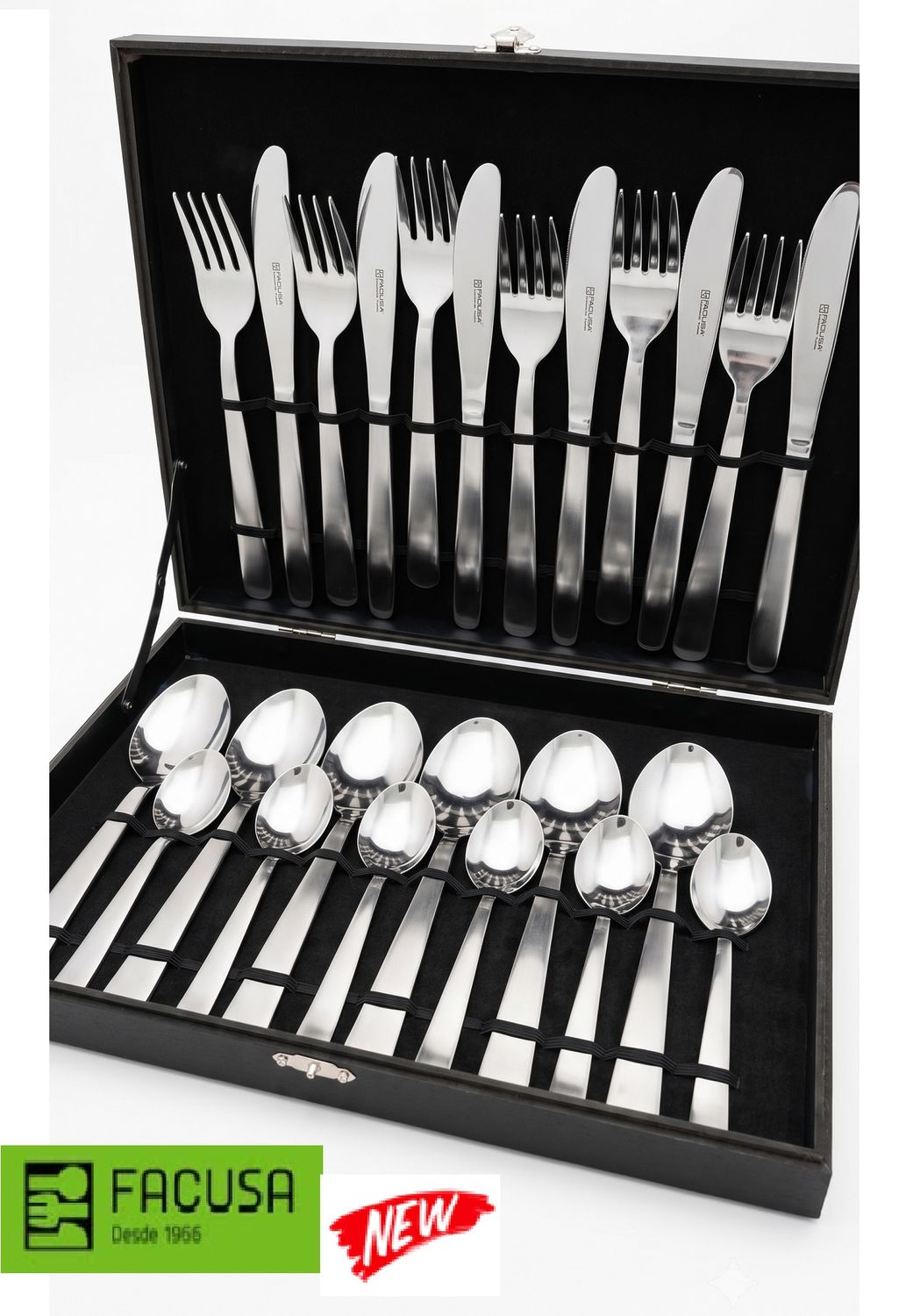 Set de cubiertos x 24 Facusa acero inox