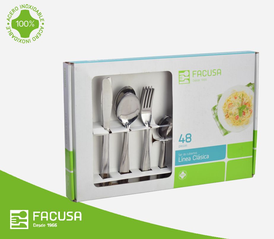 Set de Cubiertos x 48 piezas Facusa