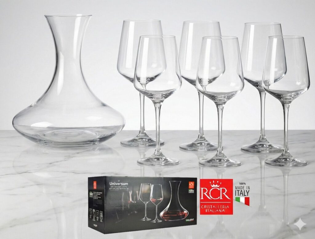 SET DE DECANTER X 07 ARIA UNIVERSUM- RCR - 100% Hecho en Italia