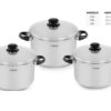 Set de Ollas de Acero 6 piezas Luissant