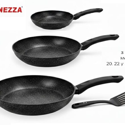 Set de Sartenes x 3 Roca Volcánica Finezza