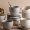 Set de Tazas con platos 8 Piezas Renacimiento 249.6cc CORONA