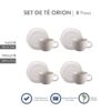 Set de Tazas con platos 8 Piezas Renacimiento 249.6cc CORONA
