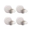 Set de Tazas con platos 8 Piezas Renacimiento 249.6cc CORONA