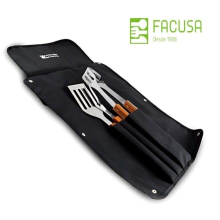 Set de Utensilios x 3 piezas con mandil BBQ Facusa