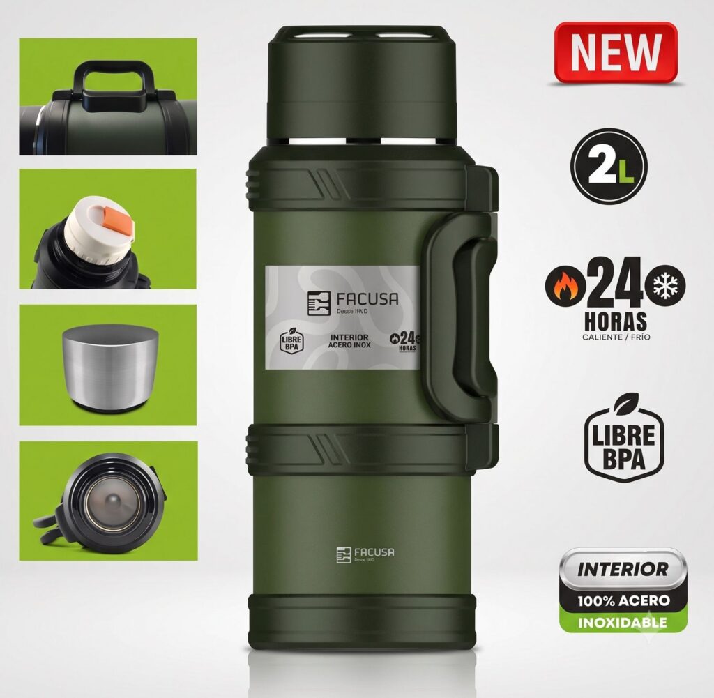 Termo Acero Inoxidable Explorer 2 litros Facusa