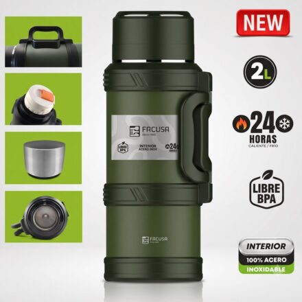 Termo Acero Inoxidable Explorer 2 litros Facusa