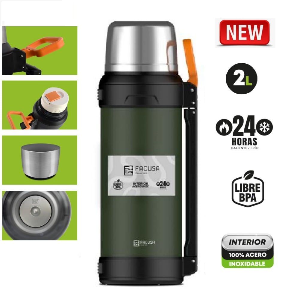 Termo Acero Inoxidable Robus 2 litros Facusa