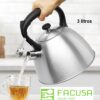 Tetera 3.00 litros Acero Inoxidable Facusa 100% Original