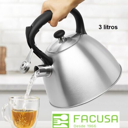 Tetera 3.00 litros Acero Inoxidable Facusa 100% Original