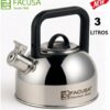 Tetera Acero Inoxidable Facusa de 3.00 litros con Silbador