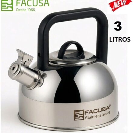 Tetera Acero Inoxidable Facusa de 3.00 litros con Silbador