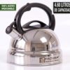 Tetera Acero Inoxidable Facusa de 4.6 litros con Silbador GARANTIA