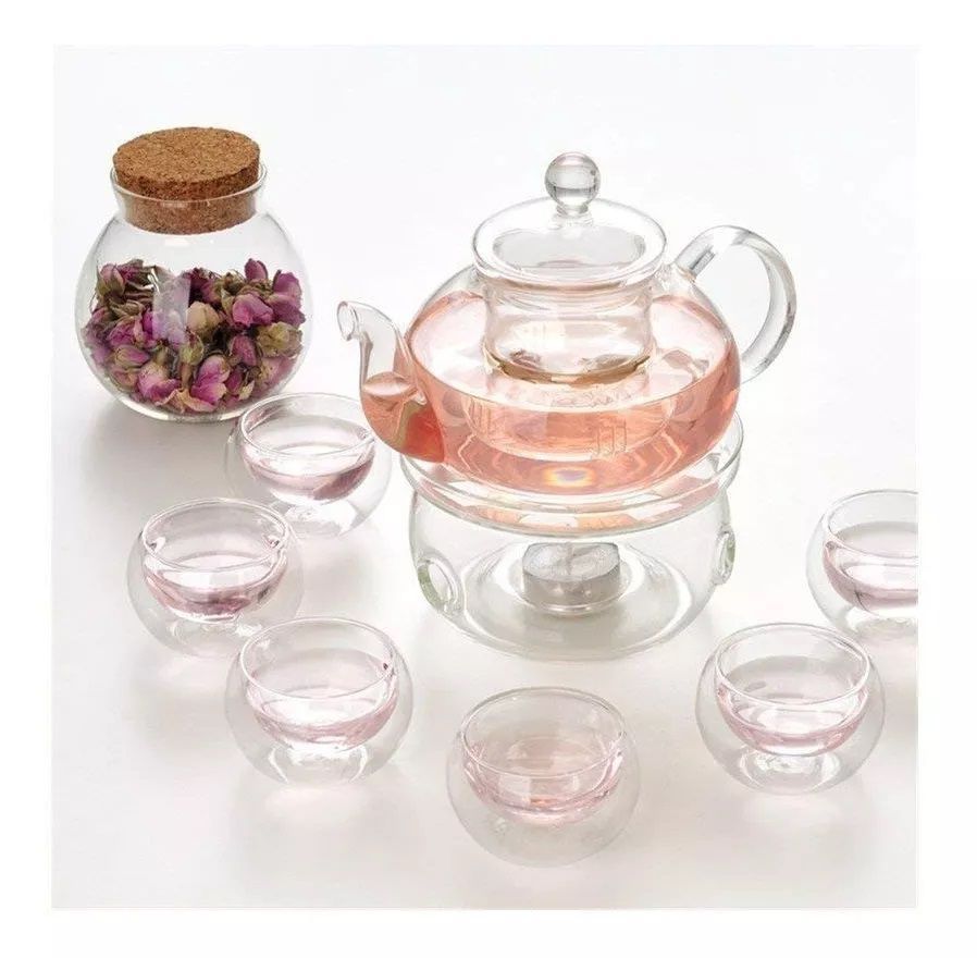 Tetera de borosilicato 1.1 lt c/filtro