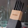 TRAMONTINA JUEGO DE CUCHILLOS CON TACO DE ACERO INOX