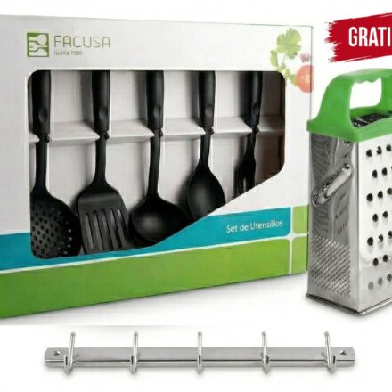 Utensilios de Nylon x 5 piezas CON REGALO Facusa